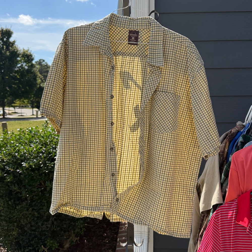 RedHead Yellow and Blue Plaid Shirt
